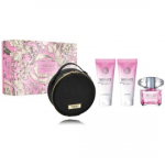 Versace Bright Crystal komplekt naistele (90 ml. EDT + 100 ml. kehakreem + 100 ml. du&scaron;igeel + kosmeetikakott)