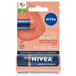 Nivea Caring Beauty 3in1 huulepulk ja p&otilde;sepuna &uuml;hes - Nude