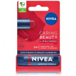 Nivea Caring Beauty 3in1 huulepulk ja p&otilde;sepuna &uuml;hes - Red