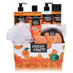 Vivaco Fresh Fruits Apricot komplekt (seep + vannivaht + du&scaron;igeel + kreem + kehapiim + kreem + kinnas) - 1 tk.
