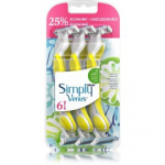 Gillette Simply Venus 3 Plus Yellow &uuml;hekordsed raseerijad - 6 tk.