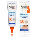 Garnier Ambre Solaire Sensitive Advanced Serum SPF50+ p&auml;ikesekaitseseerum n&auml;ole ja kehale - 125 ml.