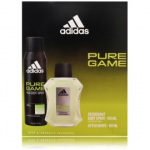 Adidas Pure Game komplekt meestele (pihustatav deodorant 150 ml + habemeajamisj&auml;rgne palsam 100 ml) - 1 tk.