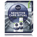 Nivea Men Sensitive Care Ritual komplekt meestele (200 ml raseerimisvaht + 100 ml habemeajamisj&auml;rgne kreem) - Komplekt