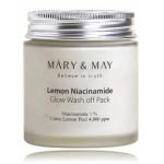 Mary & May Lemon Niacinamide Glow Wash Off Pack s&auml;ra andev n&auml;omask - 125 g.