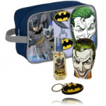 EP Line Cartoon Batman komplekt lastele (90 ml EDT + 300 ml du&scaron;igeel / &scaron;ampoon + ripats + kosmeetikakott) - Komplekt