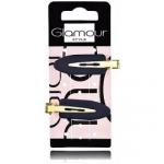 Glamour Makeup Clips Black juukseklamber - 2 tk.