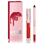 Kylie Jenner Cosmetics Matte Liquid Lipstick & Lip Liner huulepulgakomplekt (vedel huulepulk 3 ml + huulepliiats 1,1 g) -  405 Red Velvet