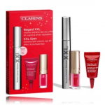 Clarins komplekt naistele (8 ml ripsmetu&scaron;&scaron; + 1,4 ml huule&otilde;li + 3 ml silmakontsentraat) - Komplekt