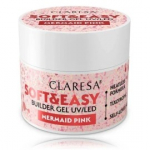 Claresa Soft & Easy Builder Gel UV / LED geel k&uuml;&uuml;nte pikendamiseks - Mermaid Pink 12 g.