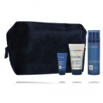 Clarins Men komplekt meestele (50 ml n&auml;opalsam + 30 ml n&auml;opesugeel + 3 ml &otilde;li + kosmeetikakott) - Komplekt