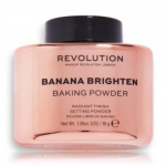 Makeup Revolution Banana Brighten Baking Powder lahtine puuder meigi kinnitamiseks ja s&auml;ra andmiseks - 30 g.