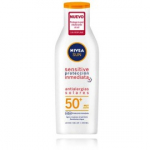 Nivea Sun Sensitive Immediate Protect SPF50+ kaitsev aine nahale p&auml;ikese poolt p&otilde;hjustatud reaktsioonide ja &auml;rrituste eest - 200 ml.