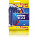 Gillette Blue II &uuml;hekordsed raseerijad - 20 tk.