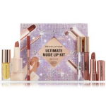 Makeup Revolution Ultimate Nude Lip Kit huulepulgakomplekt (2 huulepulka + 3 huulel&auml;iget + 1 huulepliiats) - Komplekt