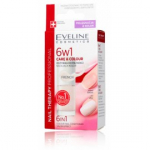 Eveline Nail Therapy Care&Colour 6in1 tooniv tugevdaja k&uuml;&uuml;ntele 5 ml - French