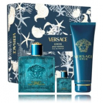 Versace Eros Pour Homme komplekt meestele (100 ml EDP + 5 ml EDP + 150 ml du&scaron;igeel) - Komplekt