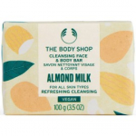 The Body Shop Almond Milk Cleansing Face & Body Bar puhastusseep k&otilde;ikidele nahat&uuml;&uuml;pidele - 100 g.