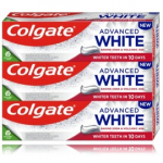 Colgate Advanced White Baking Soda & Volcanic Ash valgendav hambapasta s&ouml;&ouml;gisooda ja vulkaanilise tuhaga - 3 x 75 ml.