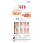 Kiss Gel Fantasy Nails Pink With Glitter liimitavad kunstk&uuml;&uuml;ned - 24 vnt.
