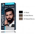 Joanna Power Men Color Cream 3in1 pea-, habeme- ja vuntsiv&auml;rv meestele - 04 Natural Brown