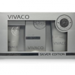 Vivaco Gentleman Silver Set komplekt meestele (losjoon 100 ml + palsam 100 ml + du&scaron;igeel 200 ml) - 1 tk.