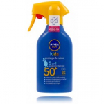 Nivea Sun Kids Protect & Care 5in1 Skin Protection SPF50+ p&auml;ikesekaitsesprei lastele - 270 ml.