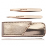 Tweezerman Rose Gold Set pintsettide komplekt (2 pintsetid + karp) - 1 tk.