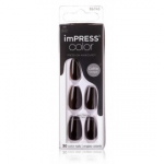 KISS imPRESS color Press-On Manicure Medium All Black kunstk&uuml;&uuml;ned - 30 vnt.