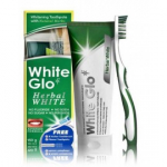 White Glo Herbal Whitening Toothpaste komplekt (taimne valgendav pasta 100 ml. + hambahari) - 1 tk.