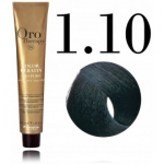 Fanola Oro Therapy Oro Puro Color Keratin Gold & Argan Oil Permanent Coloring Cream v&auml;rvimiskreem juustele ilma ammoniaagita - 1.10 Blue Black