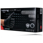SafeMed Strong Hand PF Black Nitrile &uuml;hekordselt kasutatavad kindad - L/9
