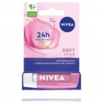Nivea 24H Moisture Soft Rose huulepalsam - 4.8 g.