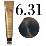Fanola Oro Therapy Oro Puro Color Keratin Gold & Argan Oil Permanent Coloring Cream v&auml;rvimiskreem juustele ilma ammoniaagita - 6.31 Dark Sand Blonde