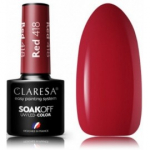 Claresa Soak Off UV / LED Color Red kauap&uuml;siv h&uuml;briid k&uuml;&uuml;nelakk - Red 418