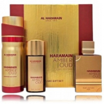 Al Haramain Amber Oud Ruby Edition komplekt meestele ja naistele (75 ml EDP + 30 ml EDP + 200 ml pihustatav deodorant) - 1 tk.