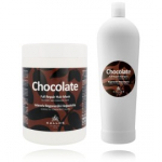 Kallos Chocolate Set komplekt juustele (1000 ml &scaron;ampoon + 1000 ml mask) - Komplekt