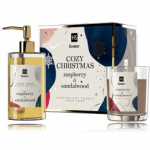 HiSkin Homme Cozy Christmas Raspberry & Saldalwood komplekt (250 ml vedel k&auml;teseep + 150 g k&uuml;&uuml;nal) - Komplekt