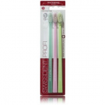 Swissdent Profi Whitening pehmed hambaharjad 3 tk. - Green, Pink, Green