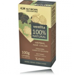 Venita Herbal Hair Color 100 % looduslik taimne juuksev&auml;rvid - 4.34 - Nut Brown