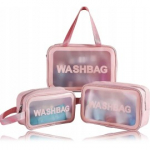 Ecarla Washbag Set veekindlate kosmeetikakottide komplekt - Pink