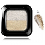 Kiko Milano Bright Duo Eyeshadow lauv&auml;rv - 01 Metallic White / True Gold