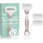 Gillette Venus Deluxe Smooth Sensitive Rose Gold raseerija ja 3 vahetatavat tera - 1 tk.