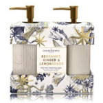 The Luxury Bathing Company Bergamot, Ginger & Lemongrass kehakomplekt (k&auml;teseep 400 ml + k&auml;te- ja k&uuml;&uuml;nekreem 400 ml) - 1 tk.