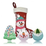 Bomb Cosmetics Snowlady Stocking Set komplekt (3 x 160 g vannipall + j&otilde;ulusokk) - 1 tk.