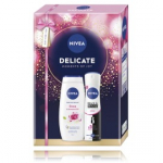 Nivea Delicate komplekt naistele (250 ml du&scaron;igeel + 150 ml pihustatav antiperspirant) - Komplekt