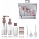 Ecarla Pink Travel Bottle Set kosmeetikapurkide reisikomplekt - 1 tk.