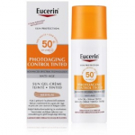 Eucerin Sun Protection Photoaging Control Medium Tinted Gel-Cream SPF50+ toonitud p&auml;ikesekaitsekreem n&auml;ole - 50 ml.