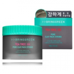 BringGreen Tea Tree Cica Pore Clay Pack Strong intensiivne savimask kombineeritud / rasvasele n&auml;onahale - 100 g.