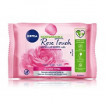 Nivea Rose Touch Micellar Wipes n&auml;opuhastuslapid mitsellide ja roosiveega - 25 tk.